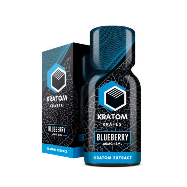 Kratom -Krates-BLUEBERRY-60MG-IndividualBox-Bottle-Extract-Shot